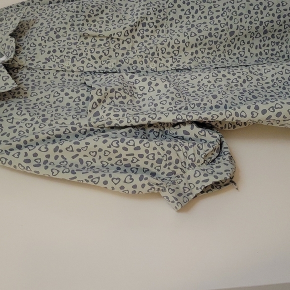 CES FEMME Anthropologie Heart Cheetah Print Babydoll High-Low Button Down Shirt - Picture 4 of 12